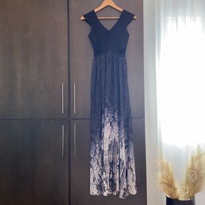 Bebe maxi ombré cutout dress, XXS